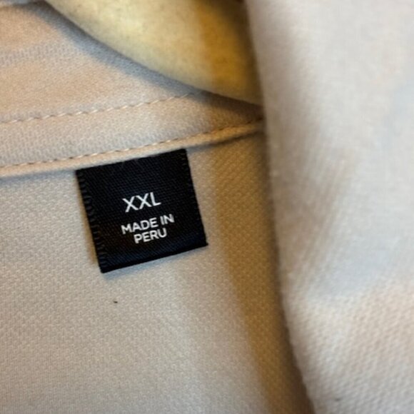 Travis Mathew Shirt Men's Size XXL Polo Golf White tan - Picture 4 of 5